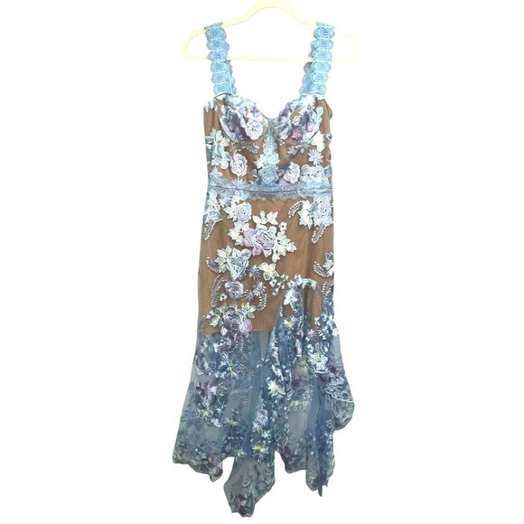 Bronx and Banco Eva Midi Lace Embroidered Dress Small NWT - Picture 4 of 9